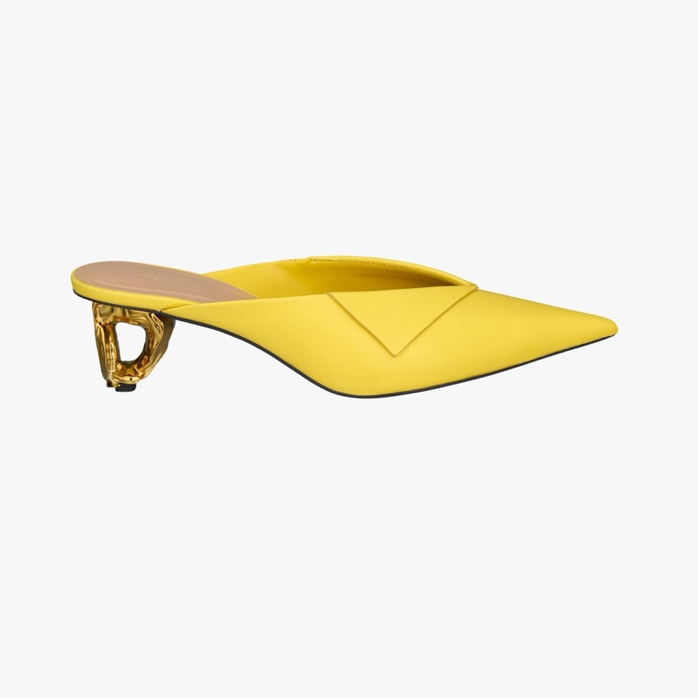 Zara metal heeled mules limited edition